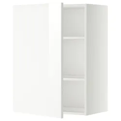 IKEA METOD(594.666.81) навісна шафа з полицями, білий / Ringhult білий