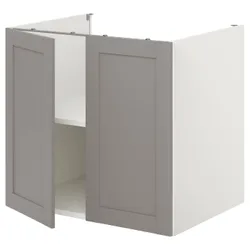IKEA ENHET(693.210.08) стояча шафа з полицею/дверцями, біло-сіра рамка