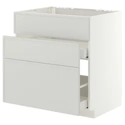 IKEA METOD / MAXIMERA(996.059.20) sz stj zl+3fr/2sz, білий/Aspudden світло-сірий