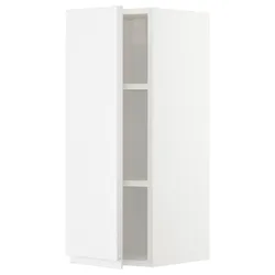 IKEA METOD(494.554.47) навісна шафа з полицями, білий / Voxtorp глянцевий / білий