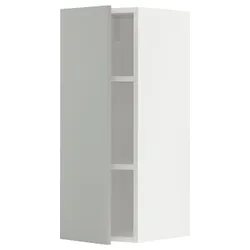 IKEA METOD(695.384.04) настінна шафа з полицями, білий/Хавсторп світло-сірий