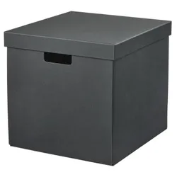 IKEA FJÄDERHARV(905.968.97) контейнер з кришкою, антрацит