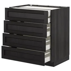 IKEA METOD / MAXIMERA (892.602.78) sz stj 4fr / 2n / 3wd, чорний / Lerhyttan чорний тонований