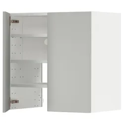 IKEA METOD(095.390.29) шафа з витяжкою та полицею/дверями, білий/Хавсторп світло-сірий