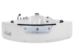 LED кутова гідромасажна ванна 144 х 144 см біла MARTINICA