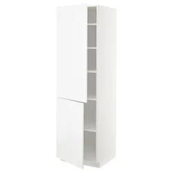 IKEA METOD(394.666.44) висока шафа з полицями / 2 двер, білий/Ringhult білий