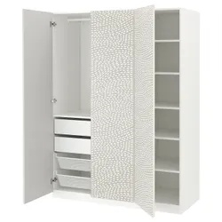 IKEA PAX / MISTUDDEN(395.211.79) комбінований гардероб, білий/сірий візерунок
