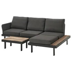 IKEA REVSKÄR(395.783.64) Меблевий набір 3-х осіб, зовнішній антрацит/frösön/duvholmen темно -сірий