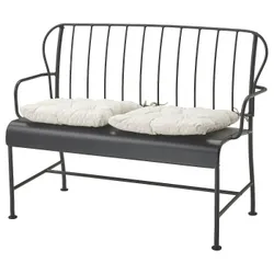 IKEA LÄCKÖ(095.753.62) Диван на 2 людини, зовні, Сірий/Куддарна світло -сірий -рог