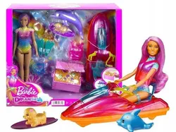 Лялька BARBIE DREAMTOPIA та набір для катання на гідроциклі, собака, дельфіни HBW90