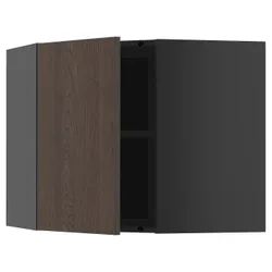 IKEA METOD(195.874.73) Кутовий настінний шафа з полками, Blackoszary/Brown Sinarp