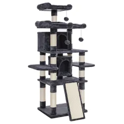 Висока подряпинна вежа 172 см дим сірий