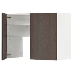 IKEA METOD(095.044.21) шафа з витяжкою та полицею/дверями, білий/синарп коричневий