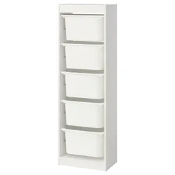 IKEA TROFAST(995.754.71) Полиця з контейнерами, білий/білий