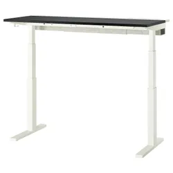 IKEA MITTZON(495.282.84) регульований по висоті письмовий стіл, шпон ясеня морилка чорний/білий