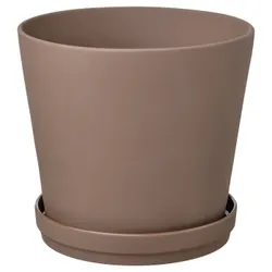 IKEA KLARBÄR(805.108.23) квітковий горщик з підставкою, вхід/вихід коричневий