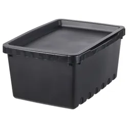 IKEA UPPSNOFSAD (593.921.57) контейнер з кришкою, чорний