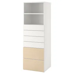 IKEA SMÅSTAD / PLATSA(893.889.84) стійка, біла береза / з 6 ящиками