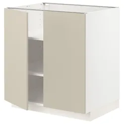 IKEA METOD(794.658.12) stj шафа / полиці / 2 двер, білий / Havstorp бежевий