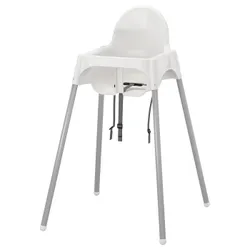 IKEA ANTILOP(890.417.09)без стільниці високе крісло, у комплект не входить стільниця, білий / срібний