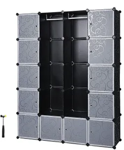 Модульний гардероб для чорного одягу 143 см