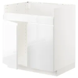 IKEA METOD(594.547.82) тумба під раковину HAVSEN 2 ком, білий / Voxtorp глянцевий / білий