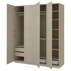 IKEA PAX / TYSSEDAL(596.033.10) Комбінація гардеробу, сірий -рог/сірий