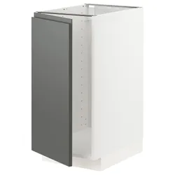 IKEA METOD(794.659.49) кабінет stj. для раковини / сорт. відходи, білий / Voxtorp темно-сірий