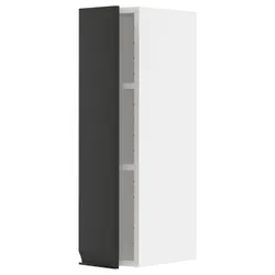IKEA METOD(294.935.39) навісна шафа з полицями, білий/Upplöv матовий антрацит