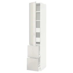 IKEA METOD / MAXIMERA(493.457.79) w sz z pół / 4 szu / drz / 2 fr, білий/Ringhult світло-сірий