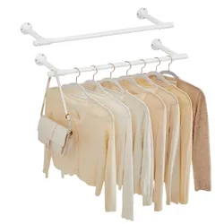 Сталева настінна вішалка набір 2 шт. білий