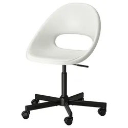 IKEA LOBERGET / MALSKÄR(294.885.71) крісло, що обертається, Білий чорний