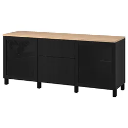 IKEA BESTÅ(194.243.44) поєднання з ящиками, Сіндвік чорний / Lappviken / Stubbarp чорно-бурий
