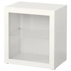 IKEA BESTÅ(490.476.47) сайт, біле / Синдвік біле прозоре скло