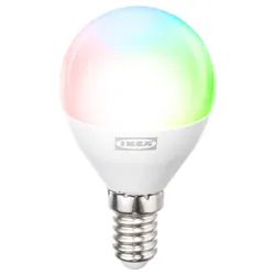 IKEA KAJPLATS(406.085.72) Світлодіодна лампа E14 806 люмен, розумний кольоровий і білий спектр/сфера/молочно-білий