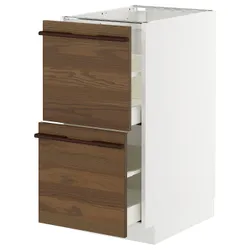 IKEA METOD / MAXIMERA(495.745.15) STJ 2FR/2W, Білий/Stensta темно -коричневий шпон