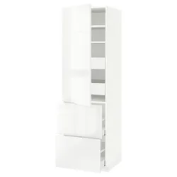 IKEA METOD / MAXIMERA(493.556.45) w sz z pół / 4 szu / drz / 2 fr, білий/Ringhult білий