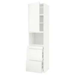 IKEA METOD / MAXIMERA(294.587.05) відділення для мікрокомбінованих дверей / 3 двер, білий/Voxtorp матовий білий