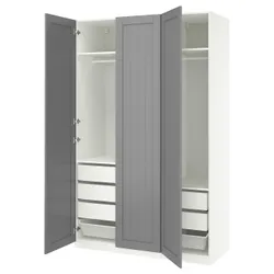 IKEA PAX / GULLABERG(595.638.18) комбінований гардероб, білий/сірий