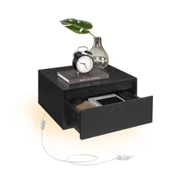 Висна приліжкова таблиця з чорною лампою