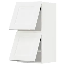IKEA METOD(094.734.53) горизонтальна шафа 2 дверцята відкриваються сенсорні, Enköping білий/імітація дерева білий
