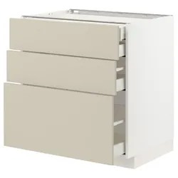 IKEA METOD / MAXIMERA (394.265.87) sz stj 3fr / 2n / wed / w szu, білий / Havstorp бежевий