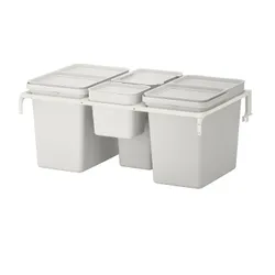 IKEA HÅLLBAR(993.096.94) рішення сортування сміття, для кухонних ящиків МЕТОД/світло-сірий
