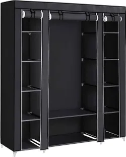 Гардероб складаний гардероб модульний чорний 150 см. Лофт