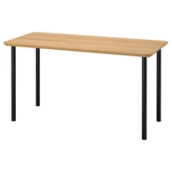 IKEA ANFALLARE / ADILS(394.176.96) письмовий стіл, бамбук / чорний