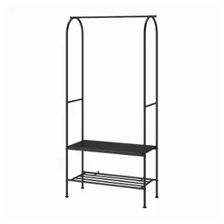 IKEA GRÅFJÄLLET(005.702.22) Вішалка для одягу з взуттєвою полицею, антрацит