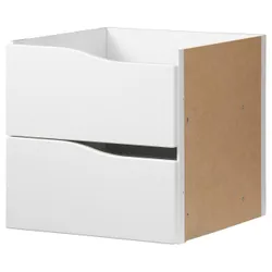 IKEA KALLAX Вставка з 2 шухлядами, білий (905.085.08)