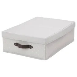 IKEA BLÄDDRARE (904.743.96) ящик з кришкою, сірий / візерунок