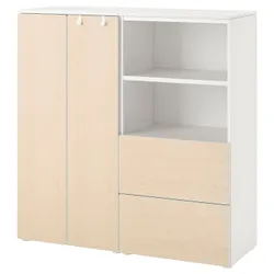 IKEA SMÅSTAD / PLATSA (294.289.16) стійка, біла / береза