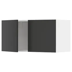 IKEA METOD(194.991.41) навісна шафа/2 двер, білий/матовий антрацит Nickebo